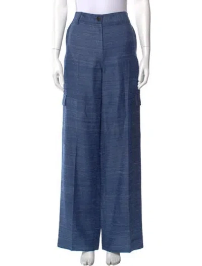 Pre-owned Attersee Striped Wide Leg Pants W/ Tags In Blue