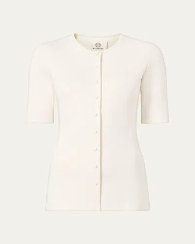 Attersee The Compact Knit Viscose Top In Pink