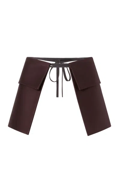 Attersee The Feedbag Pockets In Cotton Sateen In Brown