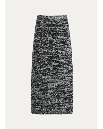 Attersee The Leff Marled Merino Midi Skirt In Multi