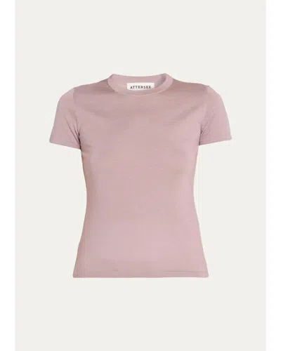Attersee The T-shirt In Cashmere-wool Knit In Pink