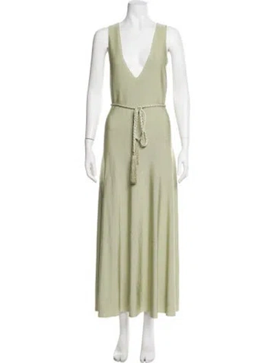 Pre-owned Attersee The Twist Back Dress Long Dress In Green