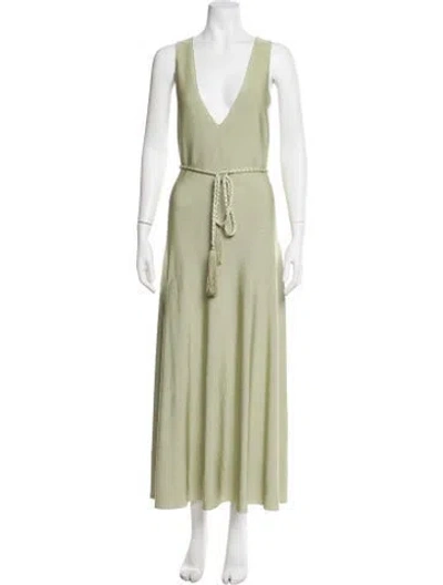 Pre-owned Attersee The Twist Back Dress Long Dress In Green