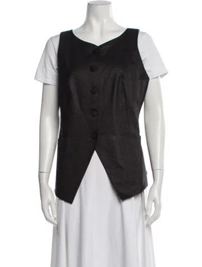 Pre-owned Attersee Velvet Vest In Gray