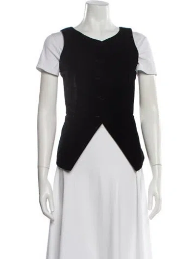 Pre-owned Attersee Velvet Vest In White