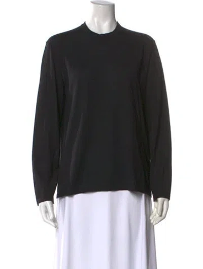 Pre-owned Attersee Virgin Wool Crew Neck Sweater W/ Tags In Black