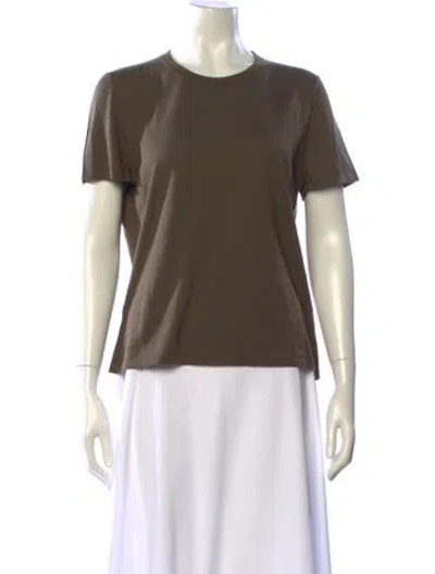 Pre-owned Attersee Virgin Wool Crew Neck T-shirt In Green