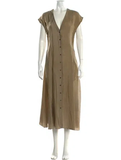 Pre-owned Attersee Wool Long Dress W/ Tags In Neutral