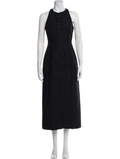 Pre-owned Attersee Wool Midi Length Dress W/ Tags In Black