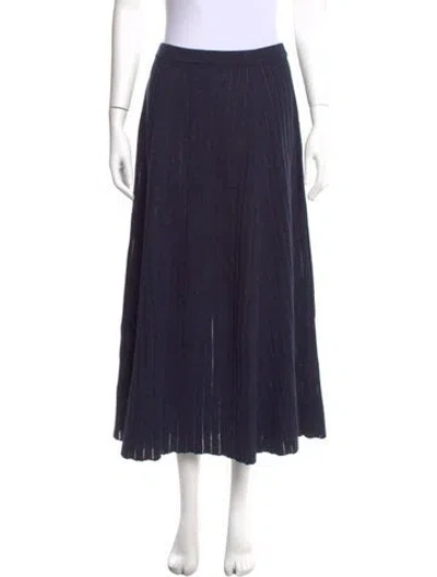 Pre-owned Attersee Wool Midi Length Skirt W/ Tags In Blue