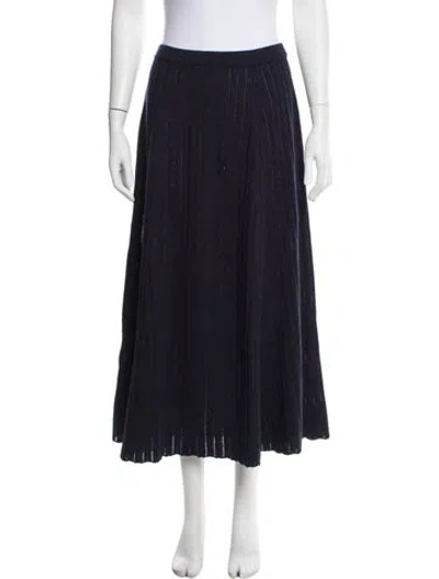 Pre-owned Attersee Wool Midi Length Skirt W/ Tags In Blue