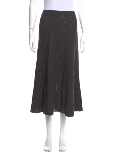 Pre-owned Attersee Wool Midi Length Skirt W/ Tags In Gray