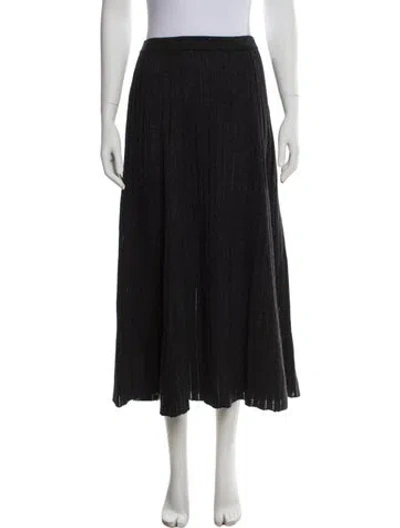 Pre-owned Attersee Wool Midi Length Skirt W/ Tags In Gray