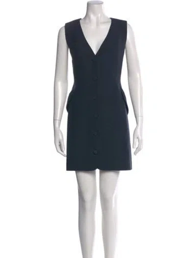 Pre-owned Attersee Wool Mini Dress W/ Tags In Blue