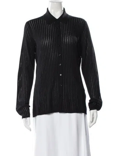 Pre-owned Attersee Wool Striped Sweater In Black