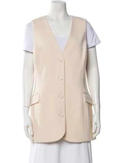 Pre-owned Attersee Wool Vest W/ Tags In Neutral