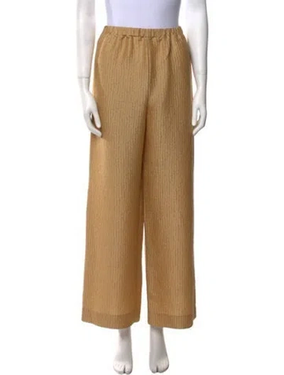 Pre-owned Attersee Wool Wide Leg Pants In Neutral