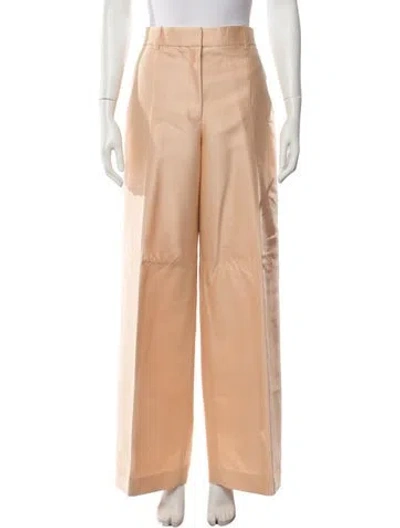Pre-owned Attersee Wool Wide Leg Pants In Neutrals