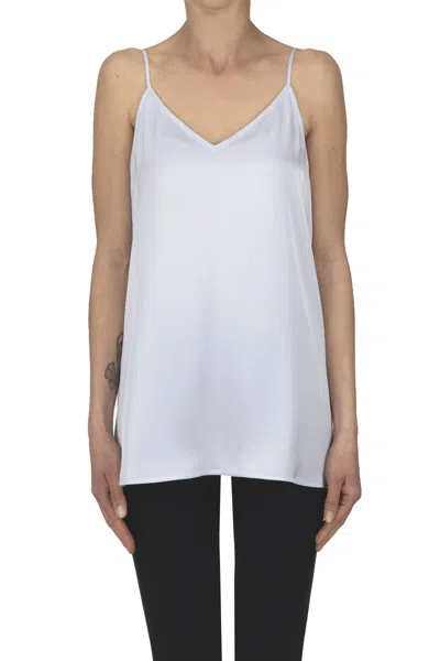 Attic And Barn Sofia Satin Lingerie Top In White