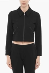 Attic And Barn Solid Color Space Lightweight Jacket With Zip Closure