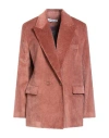 Attic And Barn Woman Blazer Antique Rose Size 10 Cotton, Viscose In Gold