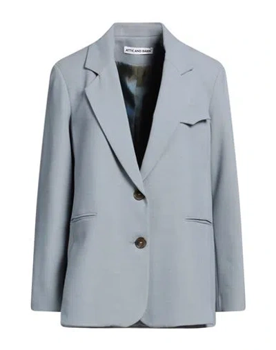 Attic And Barn Woman Blazer Light Blue Size 2 Polyester, Viscose, Elastane In Blue