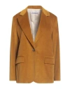 Attic And Barn Woman Blazer Mustard Size 6 Cotton, Modal, Elastane