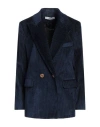 Attic And Barn Woman Blazer Navy Size 4 Cotton, Viscose In Blue