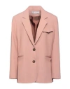 Attic And Barn Woman Blazer Salmon Pink Size 8 Polyester, Viscose, Elastane In Pink