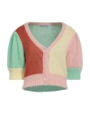 Attic And Barn Woman Cardigan Pastel Yellow Size M Mohair Wool, Alpaca Wool, Polyamide In Yellow