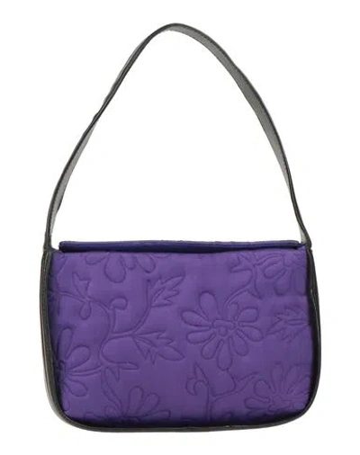 Attic And Barn Woman Handbag Purple Size - Viscose, Leather
