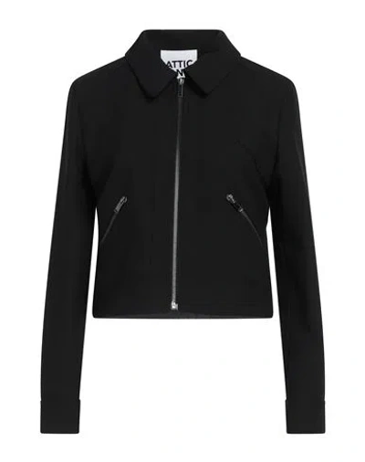 Attic And Barn Woman Jacket Black Size 12 Polyester, Viscose, Elastane