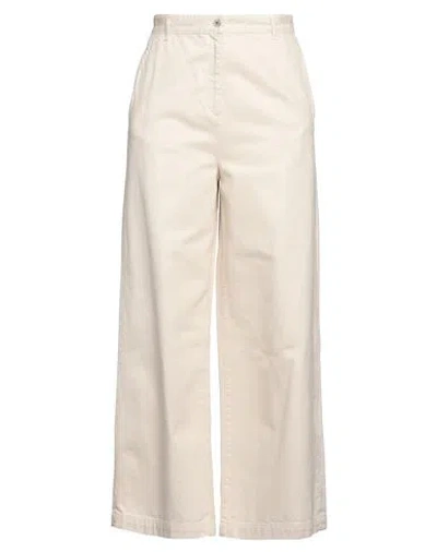 Attic And Barn Woman Jeans Off White Size 10 Cotton In Off White