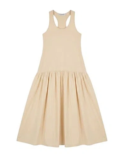 Attic And Barn Woman Maxi Dress Sand Size Xs Cotton In Neutral