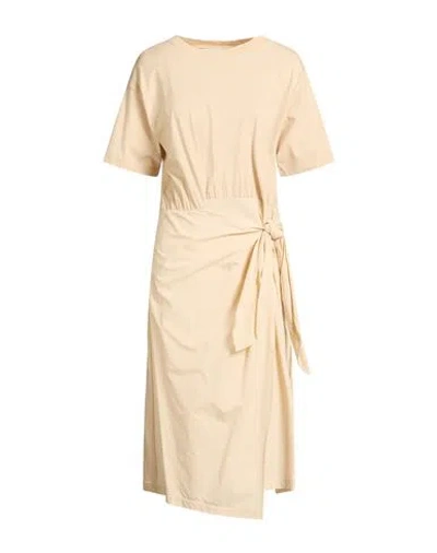 Attic And Barn Woman Midi Dress Sand Size Xl Cotton