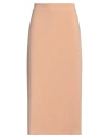 Attic And Barn Woman Midi Skirt Camel Size 12 Polyester, Viscose, Elastane In Beige