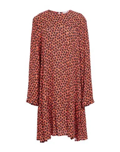 Attic And Barn Woman Mini Dress Orange Size 8 Viscose