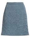 Attic And Barn Woman Mini Skirt Pastel Blue Size 6 Viscose
