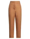 Attic And Barn Woman Pants Camel Size 12 Lyocell In Beige