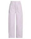 Attic And Barn Woman Pants Lilac Size 8 Cotton In Purple
