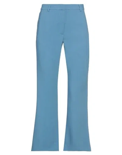 Attic And Barn Woman Pants Pastel Blue Size 8 Polyester, Viscose, Elastane