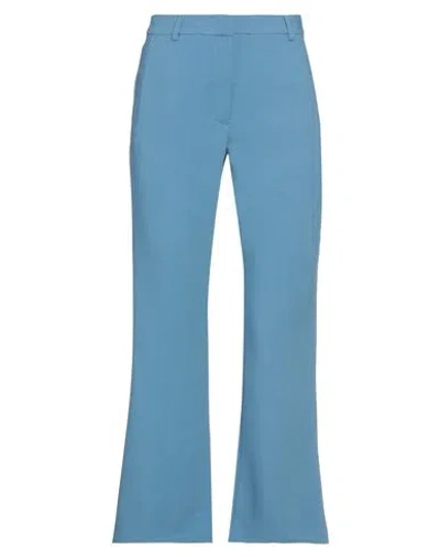 Attic And Barn Woman Pants Pastel Blue Size 10 Polyester, Viscose, Elastane