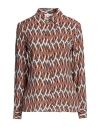 Attic And Barn Woman Shirt Rust Size 6 Viscose In Red
