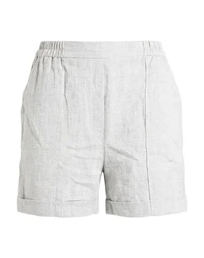 Attic And Barn Woman Shorts & Bermuda Shorts Light Grey Size 2 Linen, Polyester, Polyamide