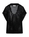 Attic And Barn Woman Sweater Black Size S Viscose, Polyester In Black