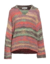 Attic And Barn Woman Sweater Coral Size S Acrylic, Alpaca Wool, Wool, Polyamide In Red