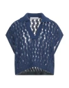 Attic And Barn Woman Sweater Navy Blue Size L Cotton In Navy Blue
