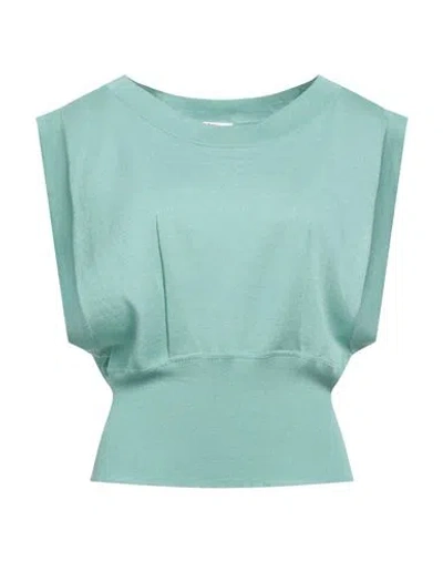 ATTIC AND BARN ATTIC AND BARN WOMAN SWEATER SAGE GREEN SIZE M MODAL, LINEN, POLYESTER