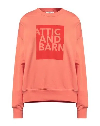Attic And Barn Woman Sweatshirt Salmon Pink Size Xl Cotton