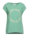 Attic And Barn Woman T-shirt Light Green Size Xs Cotton In Green